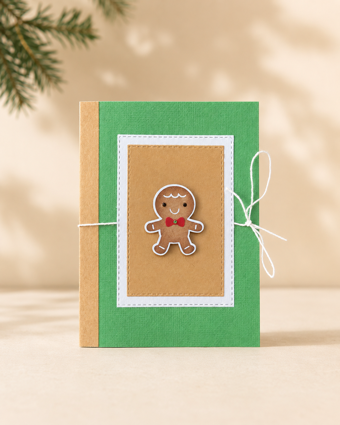 Personalized Christmas Gingerbread Man Gift Card Holder Book — Handmade Holiday Keepsake