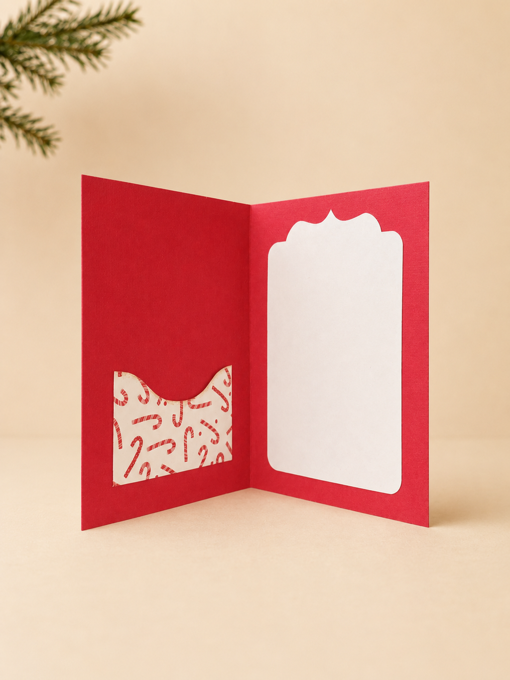 Personalized Christmas Tree Gift Card Holder Book — Handmade Holiday Keepsake