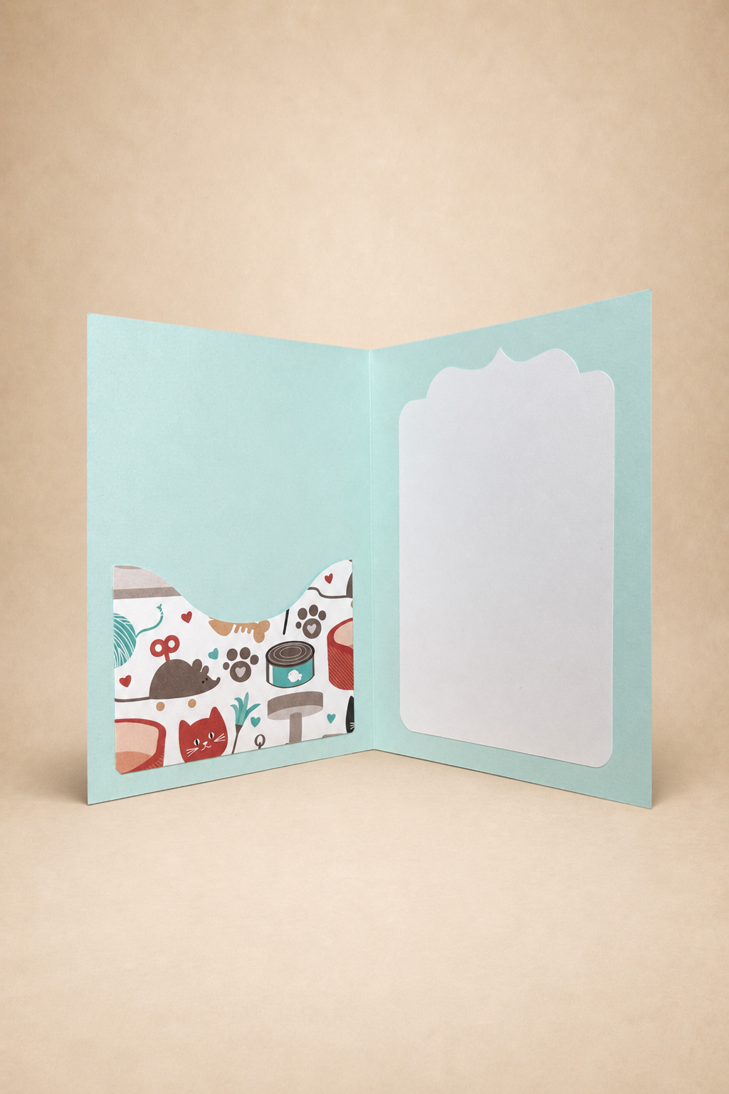 Personalized Black Cat Gift Card Holder Book