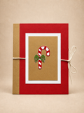 Personalized Candy Cane Christmas Gift Card Holder Book
