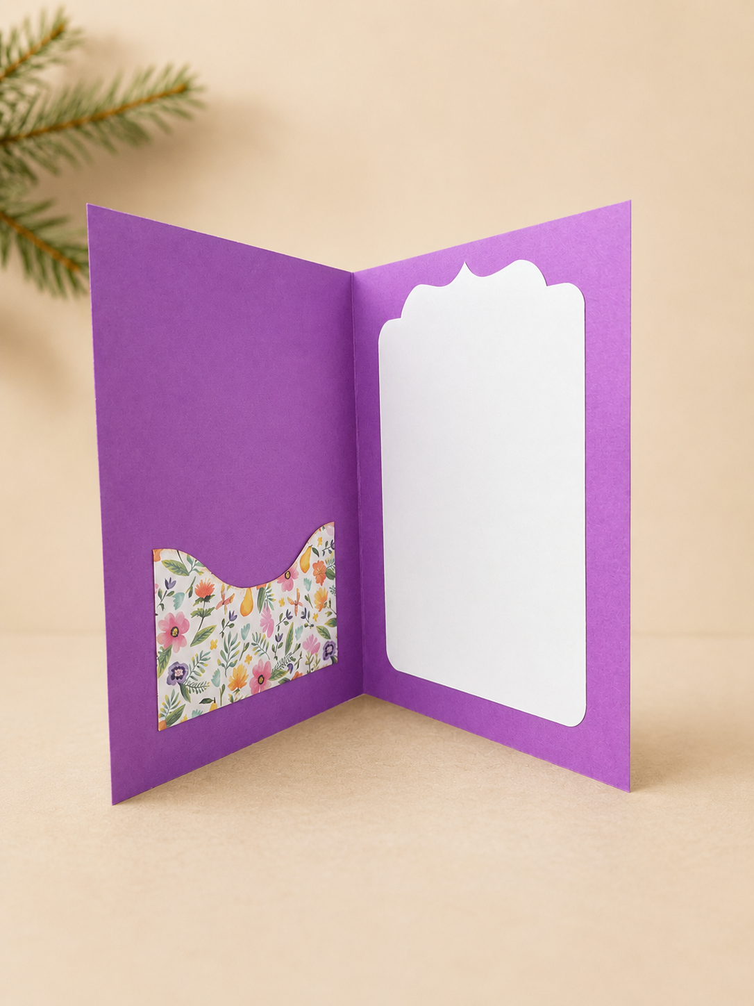 Personalized Flower Gift Card Holder Book