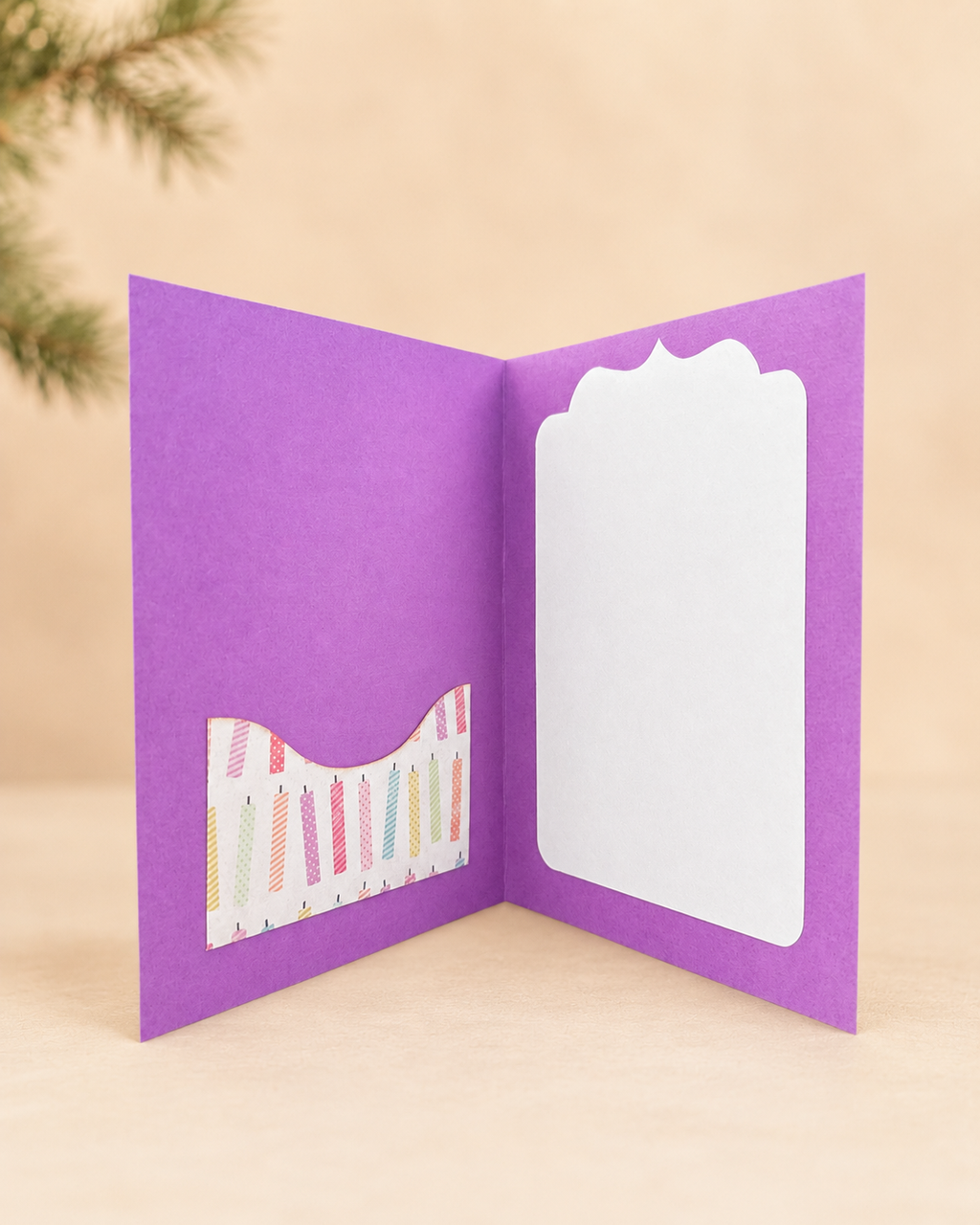 Personalized Birthday Cake Gift Card Holder Book