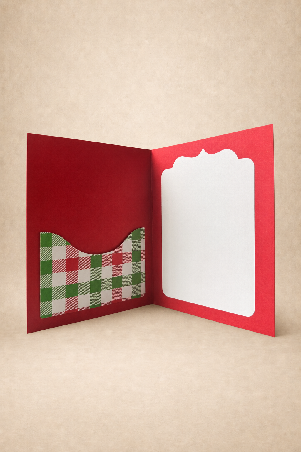 Personalized Christmas Tree Gift Card Holder Book