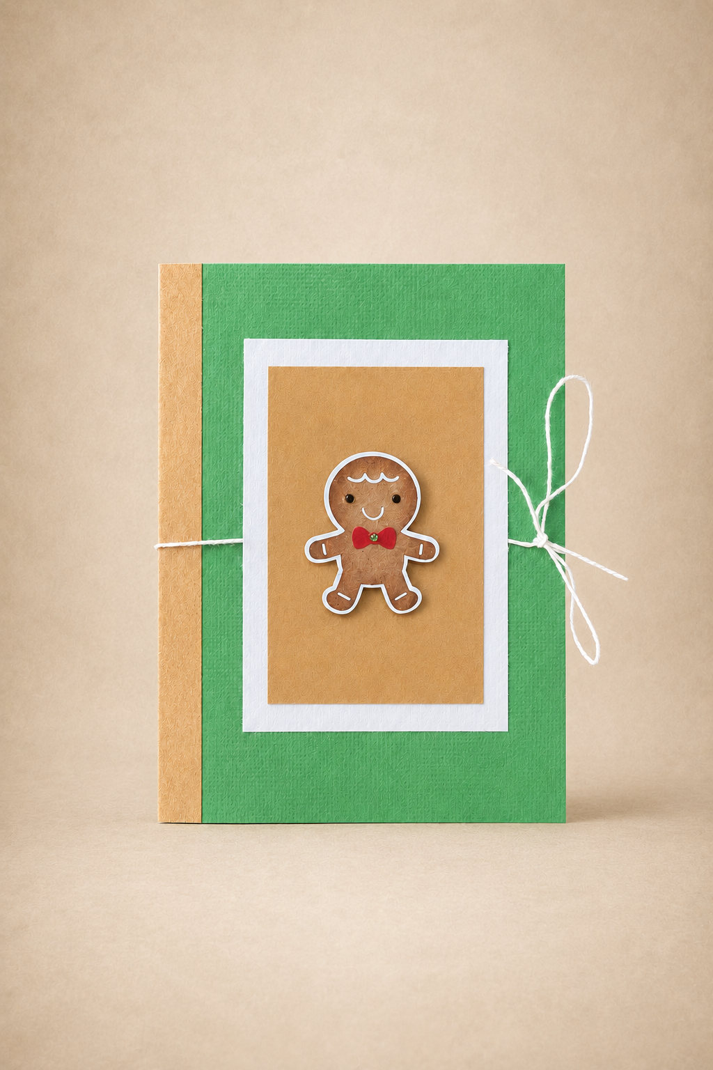 Personalized Gingerbread Christmas Gift Card Holder Book