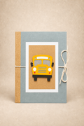 Personalized School Bus Gift Card Holder Book