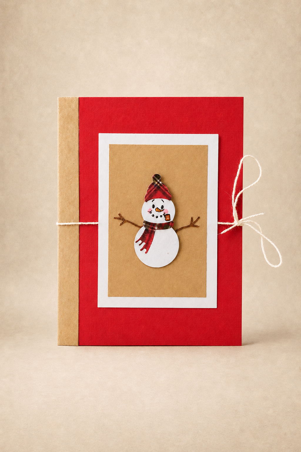 Personalized Snowman Christmas Gift Card Holder Book