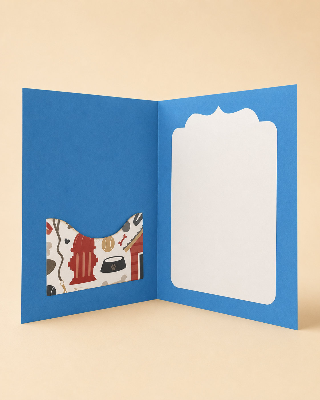 Personalized Paw Print Gift Card Holder Book - Handmade Dog Lover Card